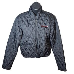 Polo Jeans Co Ralph‎ Lauren Quilted Fleece Lined Jacket Men's Small Black Zip Up